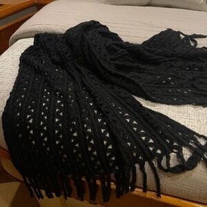 Steve Madden Womens Chunky Cold Weather Scarf Black